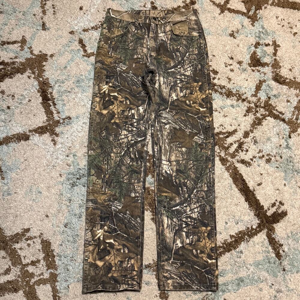 Vintage Wrangler Pro Gear Camo Pants Size 29x32 Hunting Outdoors Camouflage